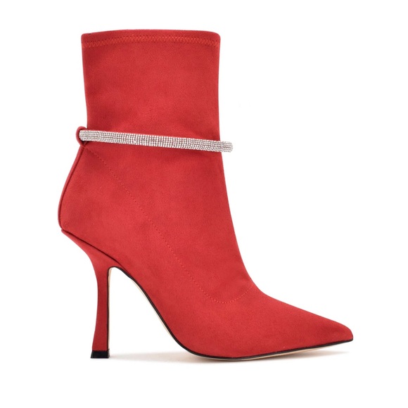 NWBOX RED FERBA NINE WEST BOOTS - Picture 1 of 7